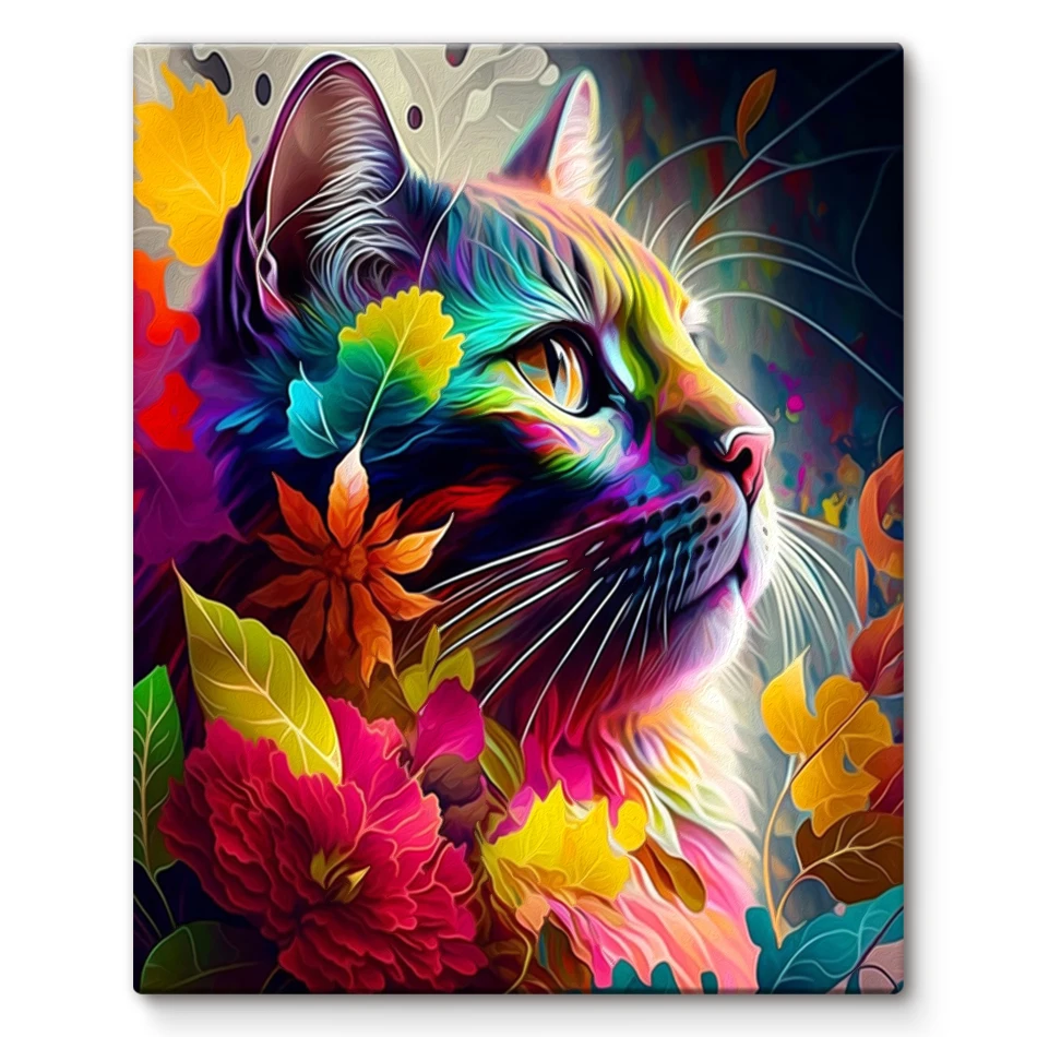 

SDOYUNO Paint By Numbers Cat On Canvas Decorative Painting Original Gifts Picture Paint Coloring By Numbers Art Supplies Diy Set