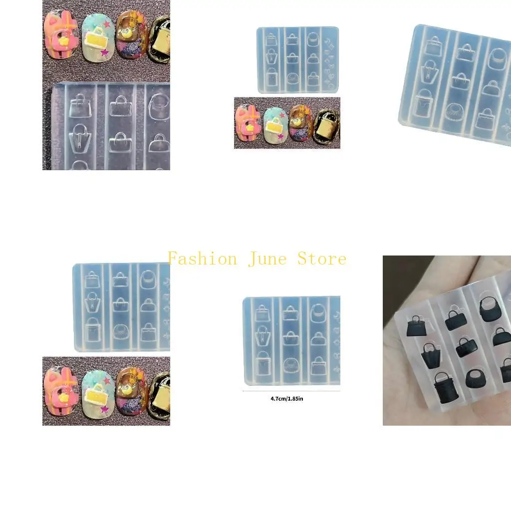 

N5KA Silicone Art Mold Handbag Embossed Accessories Mold Jewelry Supplies Embossing Tool for Women Girls