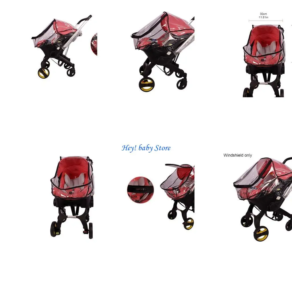 Q1FE Baby Stroller Rain Cover Cover Infant Car Proviour Rachproof Pracking Shield Rachparent Shield لإكسسوارات Pushshair Pram