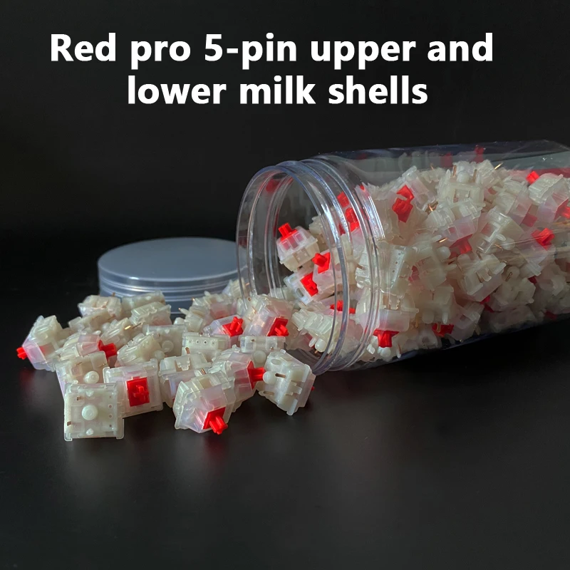 gateron Milk yellow pro mechanical keyboard switch Pro red switch game office keyboardFactory lubrication 3pin5pin jar packaging