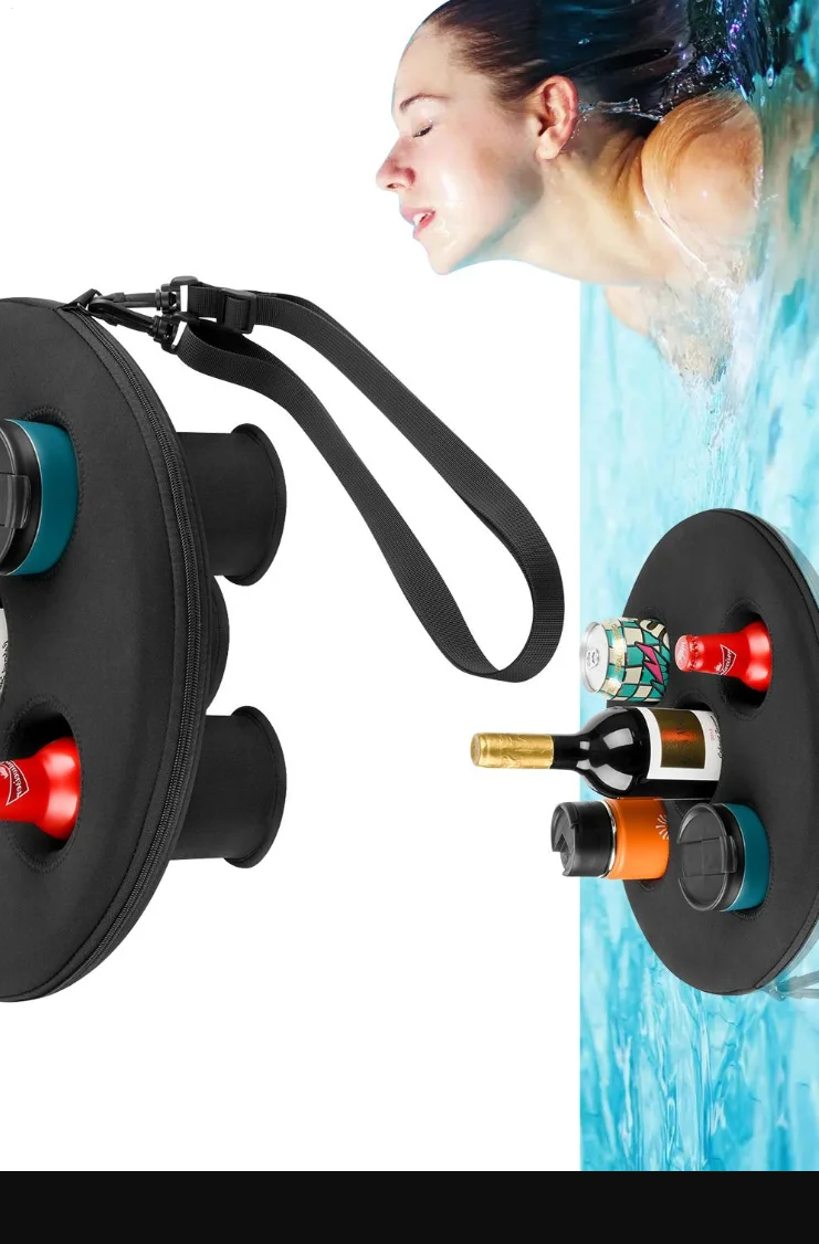 new Floating Pool Cup Holder Pool Drink Float With 5 Holes Floating Tray For Pool Parties Beach Spa Hot Tub Floating Tool