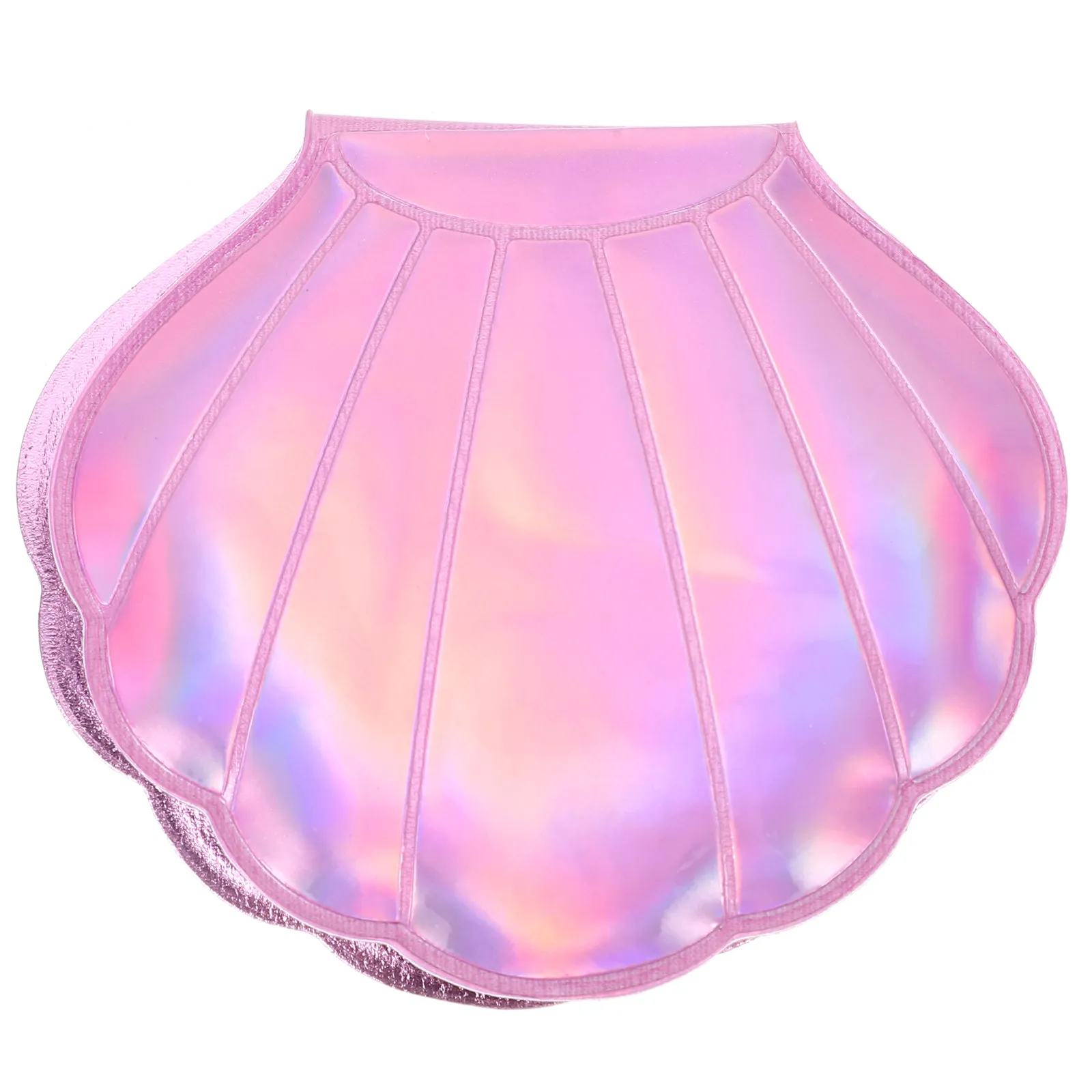 Double Side Shell Makeup Mirror Folding PU Cover Portable Pocket Mirror Hologram Style for Women