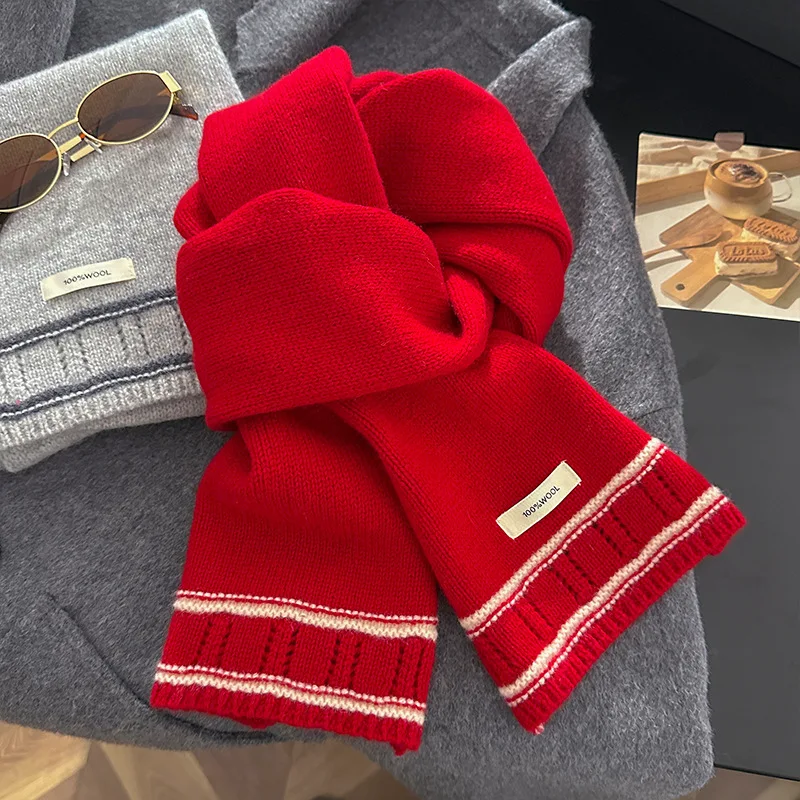 تصميم فاخر شتاء المرأة الدافئة محبوك 100% وشاح من الصوف الصلبة رشاقته شال لينة أوشحة كشميرية الباشمينا منديل بطانية #2