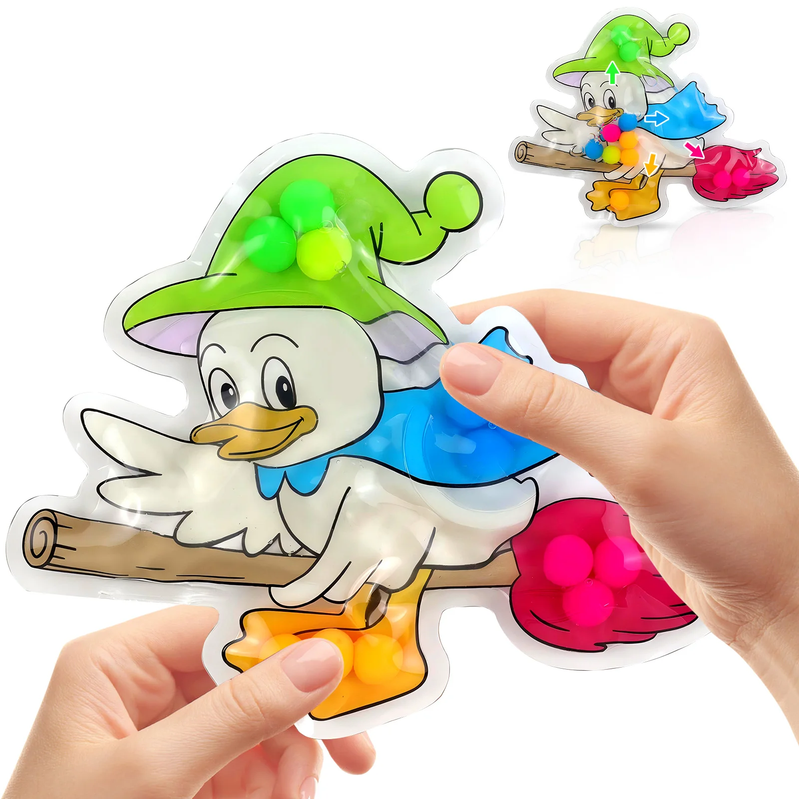 Canard magique à pincer amusant, ce jouet adapté à tous âges et peut être envoyé par tout le monde, grand jouet d'apprentissage, jouet anti-Stress