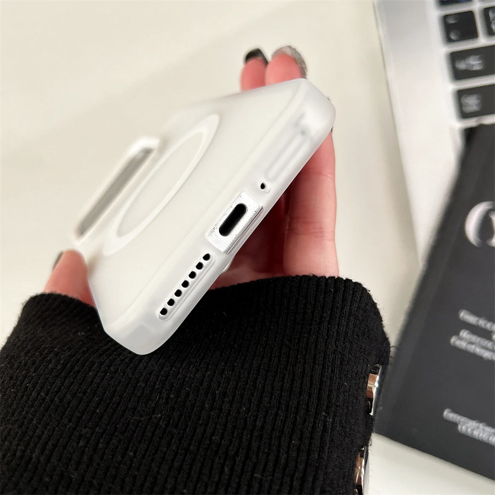 Armor Magnetische Doorschijnende Telefoon Case voor Xiaomi 15 Pro 14 Ultra 14 T 14 Civi 4 Pro voor Magsafe Kleurrijke camera Bumper Cover