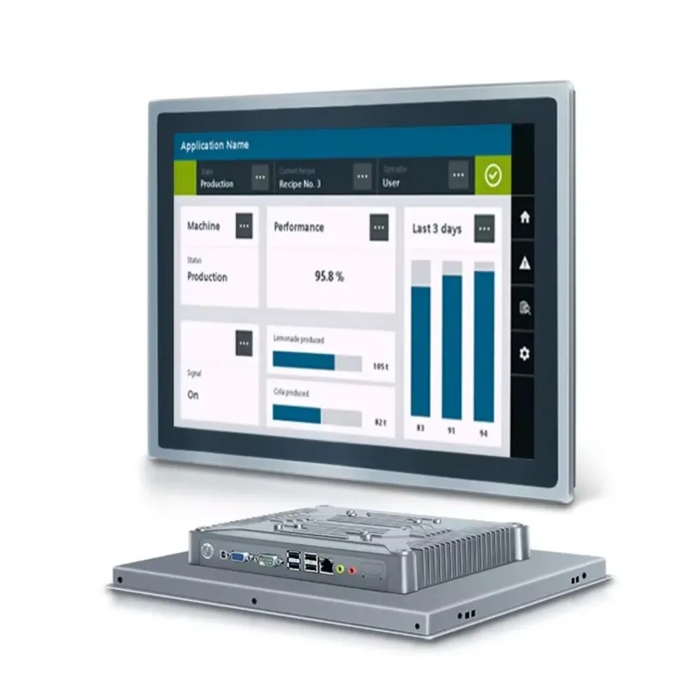 10.4 inch J6412 N5095 all-in-one industrial panel computer Core I5 7200u 8g memory 256G solid state drive 4 USB support