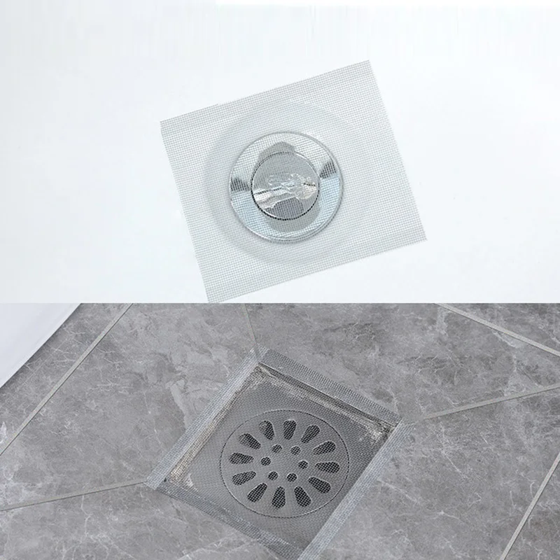 Rectangular Floor Drain Filter Strip Insect Proof Disposable Bathroom Toilet Hair Blocking Roll Packaging Drain Pipe Sticker
