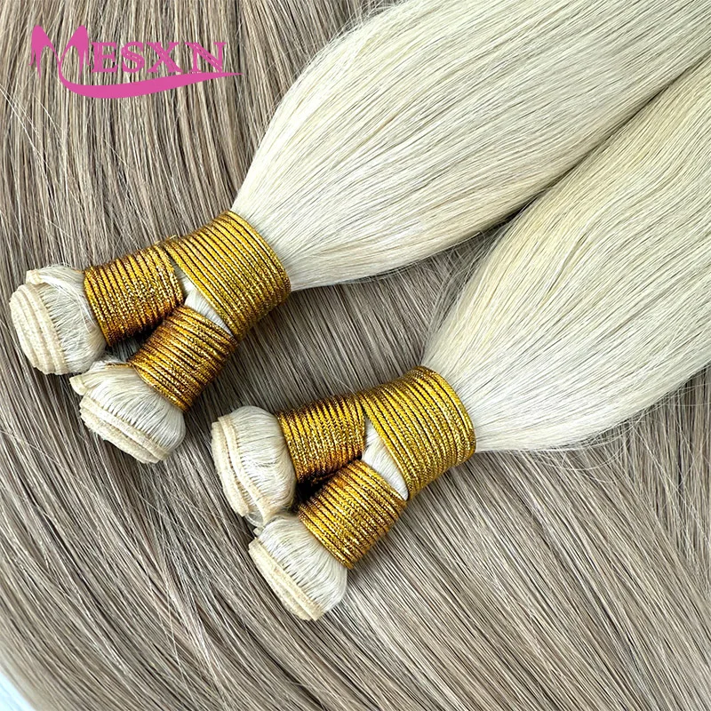 MESXN  High Quality Genius Hair Wefts Extensions Hair Weaves Bundles Real Human Natural Hair Straight Black Brown Blonde