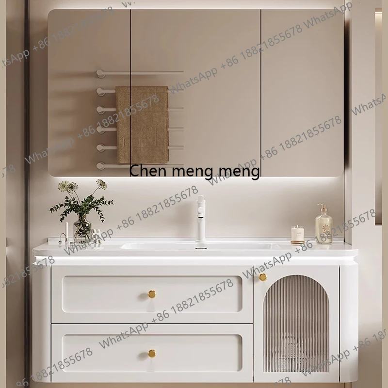 

Европейский современный дизайн тумбы для ванной комнаты: шкафчик с зеркалом, органайзер для хранения, мобильная мебель для дома и ванной