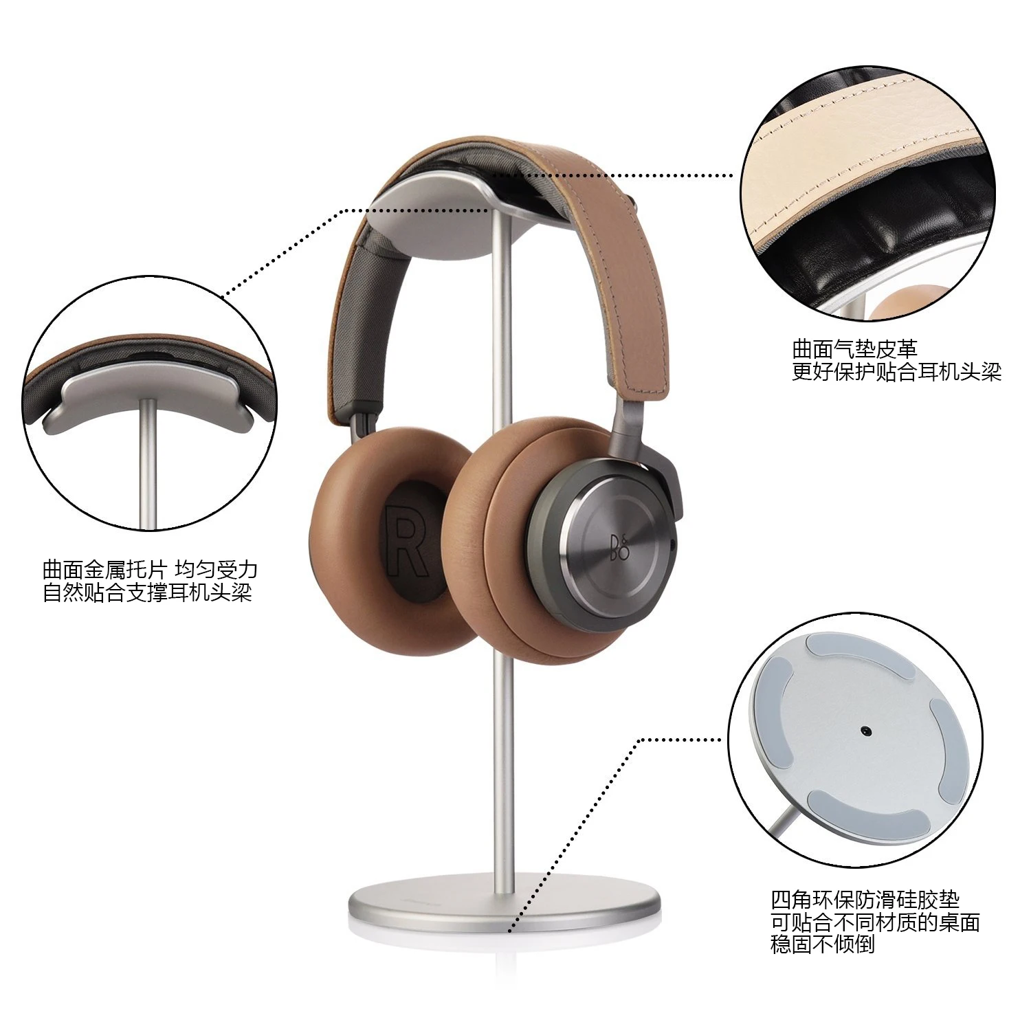 High Quality Creative Upgraded Aluminum Alloy Headphone Holder Suitable for All Headphone Holders Free Cable Feeders Gifts Hot