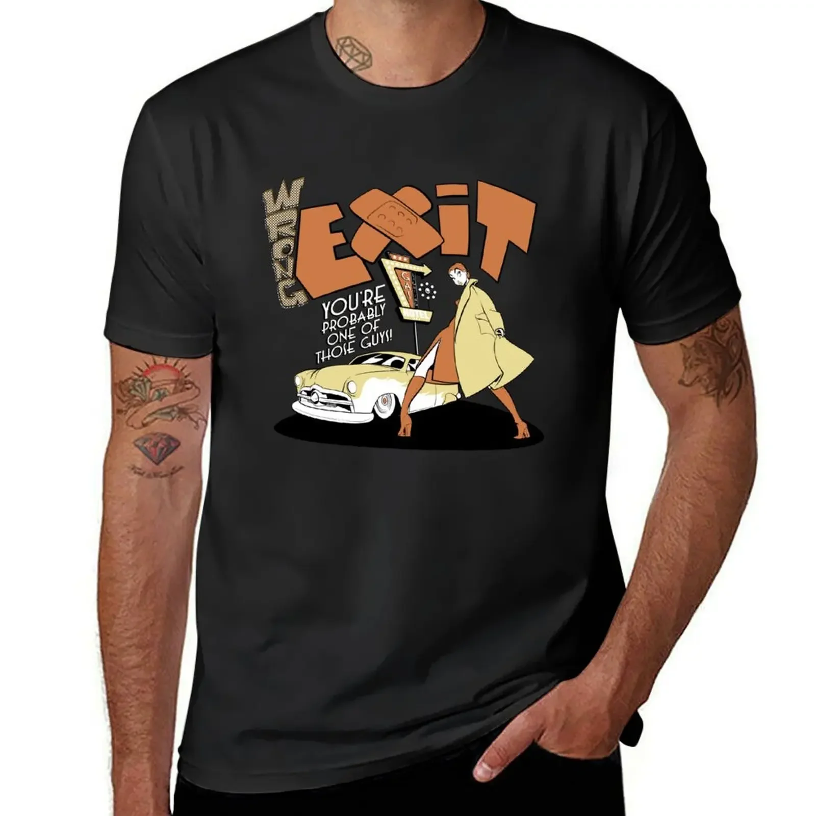 

Exit - orange/blue T-Shirt vintage anime shirt vintage graphic tee luxury t-shirt men graphic t shirts