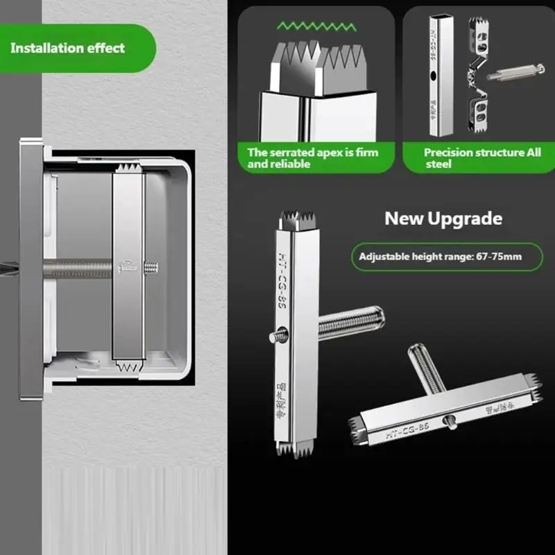 Electrical Box Repair Clip Metal Wall Outlet Box Fastener with Threaded Screw Design for Box Mount Repair Support D2RD