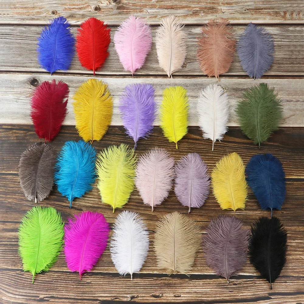 10-35cm Multicolored Ostrich Feathers 10Pcs Natural Soft Plumes for Wedding Centerpiece Party Favor Costume Jewelry Making