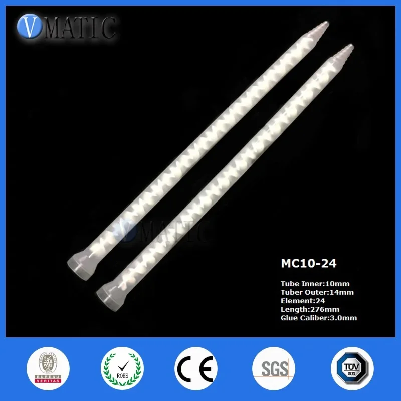Free Shipping High Quality Resin Static Mixer MC10-24 Mixing Nozzles For Duo Pack Epoxies Static Mixer 10PCS/BAG