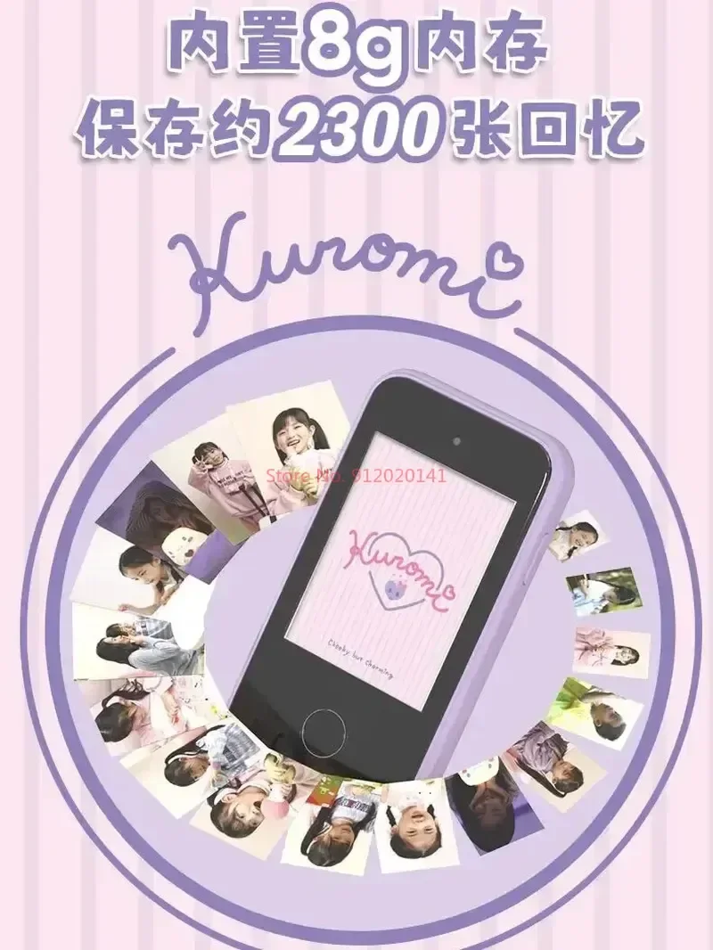 2024 جديد سانريو كورومي ألعاب الكاميرا المحمولة يمكن التقاط صور ألعاب كاميرا الأطفال Kawaii Kuromi الهاتف للفتيات هدايا عيد الميلاد