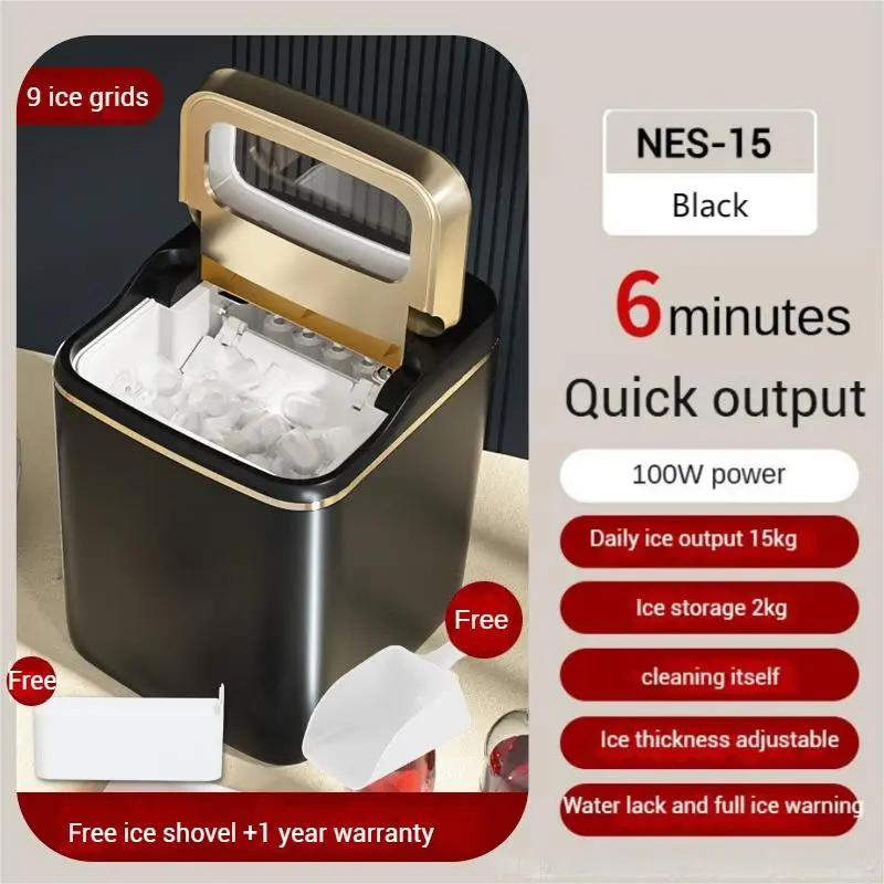 الجملة 15 كجم آلة صنع مكعبات الثلج سطح الطاولة صانع مكعبات الثلج مخصص مكتب صغير صانع الثلج المنزلي #2