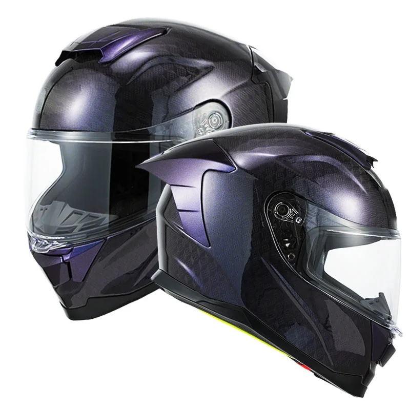 

Cascos De Moto Доступный стильный мотоциклетный шлем из углеродного волокна для мужчин с двойным козырьком и точечным одобрением