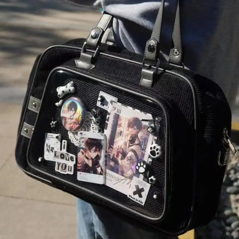 HAEX Luxury Women Tote Bags 2024 Individuality Ita Bags Female Large Capacity Corduroy Commute Patchwork Crossbody Bolso Mujer