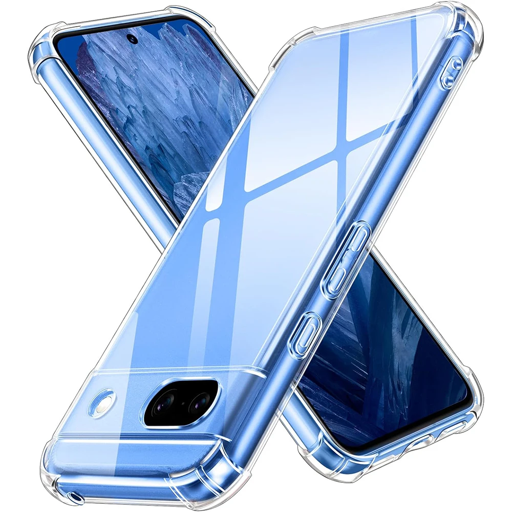 Clear Shockproof Phone Case For Google Pixel 6 6A 7 7A 8 8A 9 9A 10 Pro XL Transparent Silicone TPU Cover shell