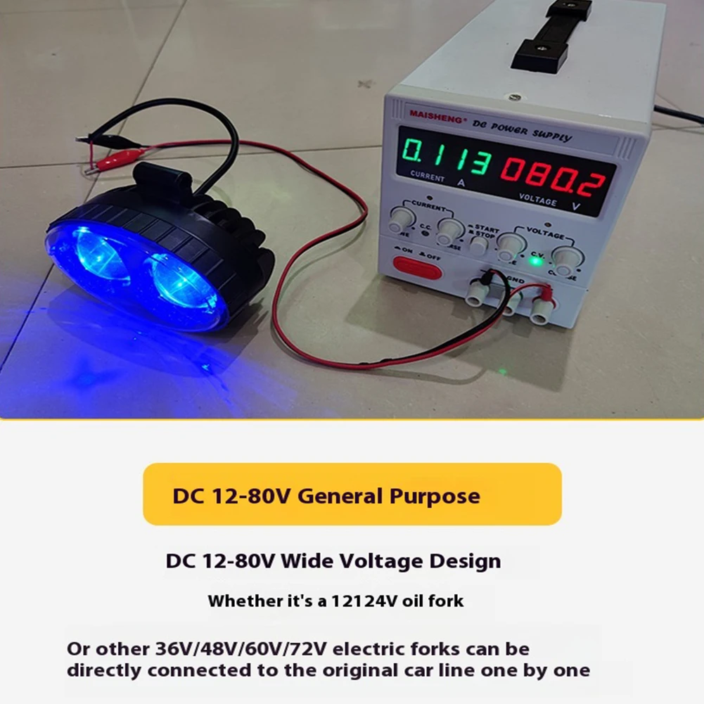 12-80V Safety Working Light Forklift Lamp LED Blue Spotlight Forklift Warning Lamp Warehouse Safety Zone Signal Light