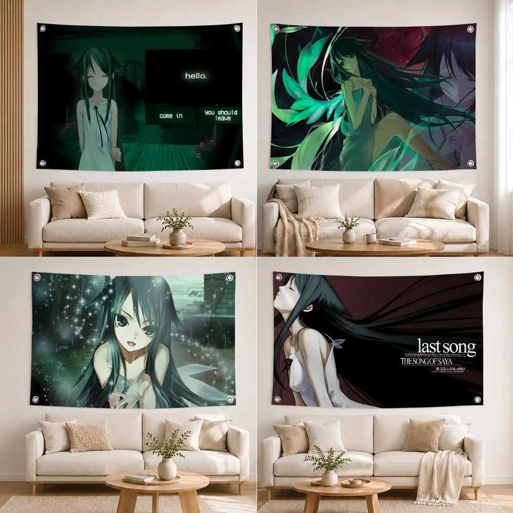 Game The Song of Saya Flags Home Yard Garden Wall Hanging Flag Indoor Outdoor Banner Decor for Patio Backdrop Art