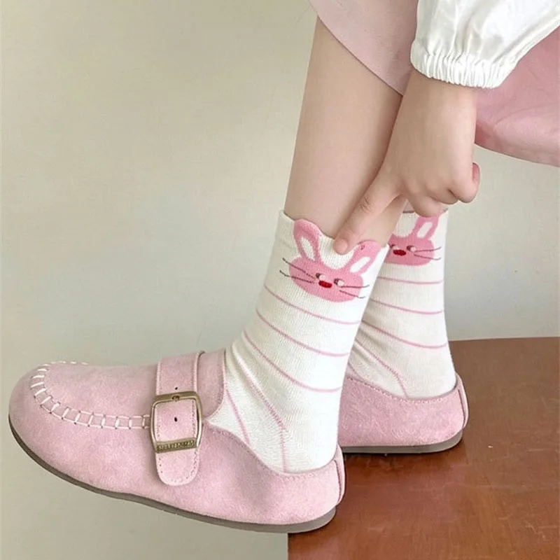 5 Pairs/Lot Autumn Winter Children Cotton Socks Girl Boy Baby Cute Cartoon 1-12 Years For Spring Student Antibiosis Kids Socks