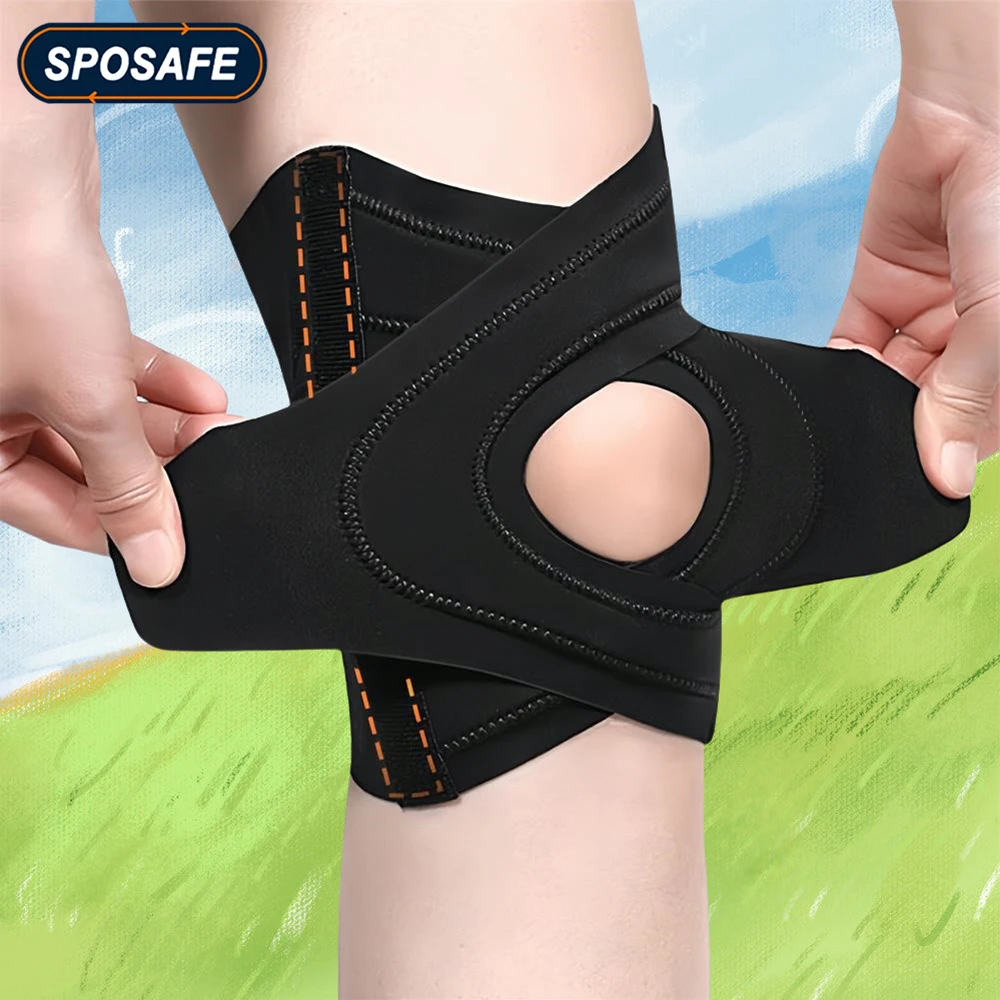 

1Pcs Adjustable Knee Support with Side Stabilizers Professional Knee Brace with Meniscus Pad & Patella Gel Pad for Meniscus Tear