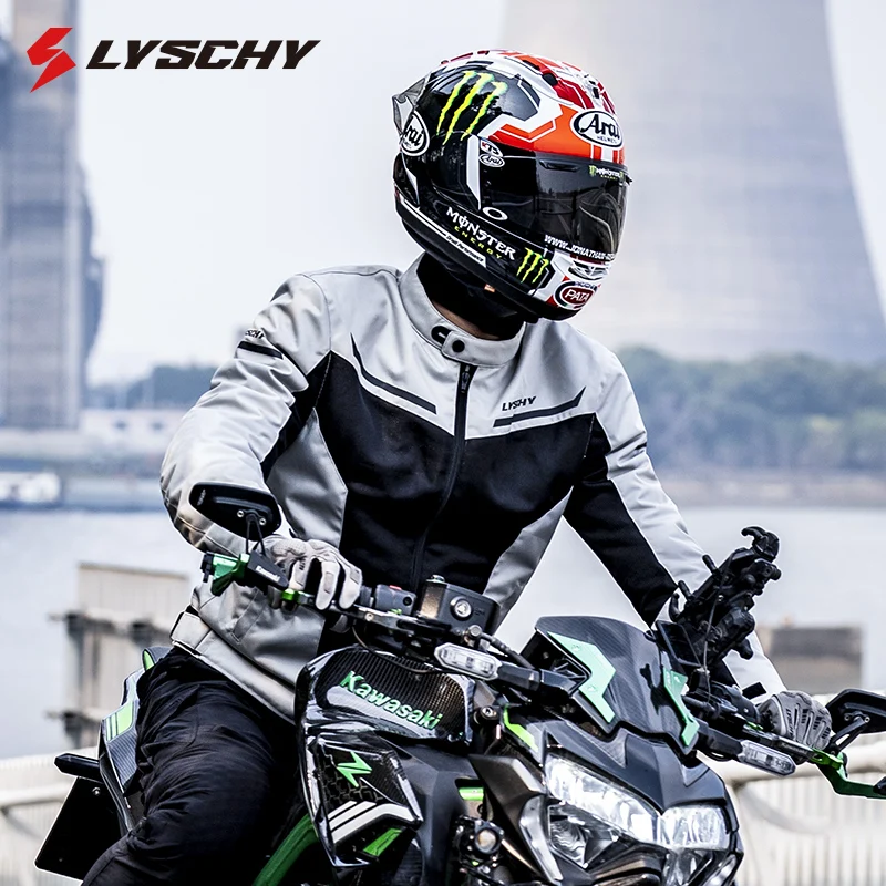 

LYSCHY Летняя сетчатая мотоциклетная куртка, повседневная дышащая светоотражающая куртка с защитой от падений, мужская износостойкая куртка для мотоциклов и велоспорта