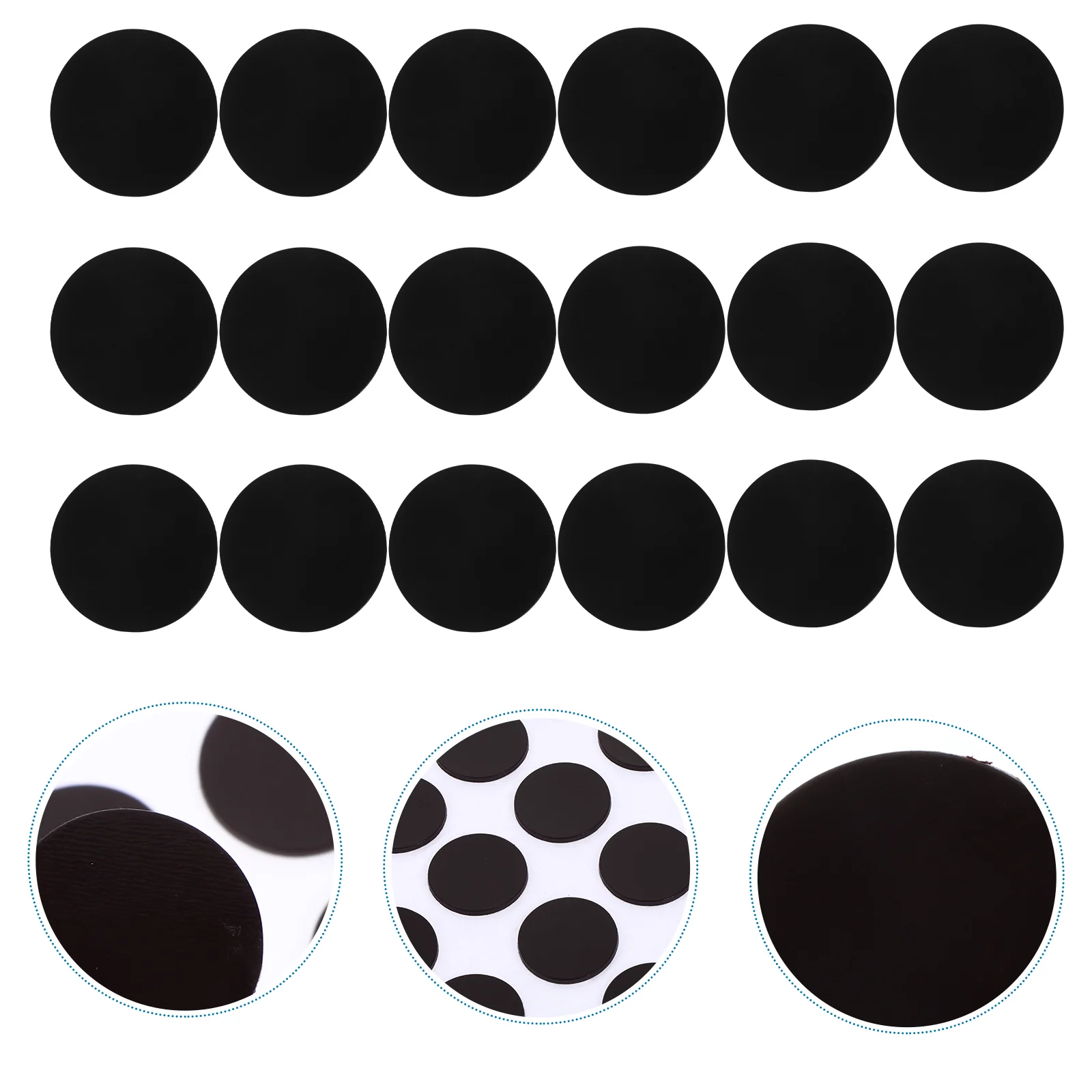 

Refrigerator Soft Magnetic Patch Adhesive Magnets DIY Craft Patches Backing Sticky with Round