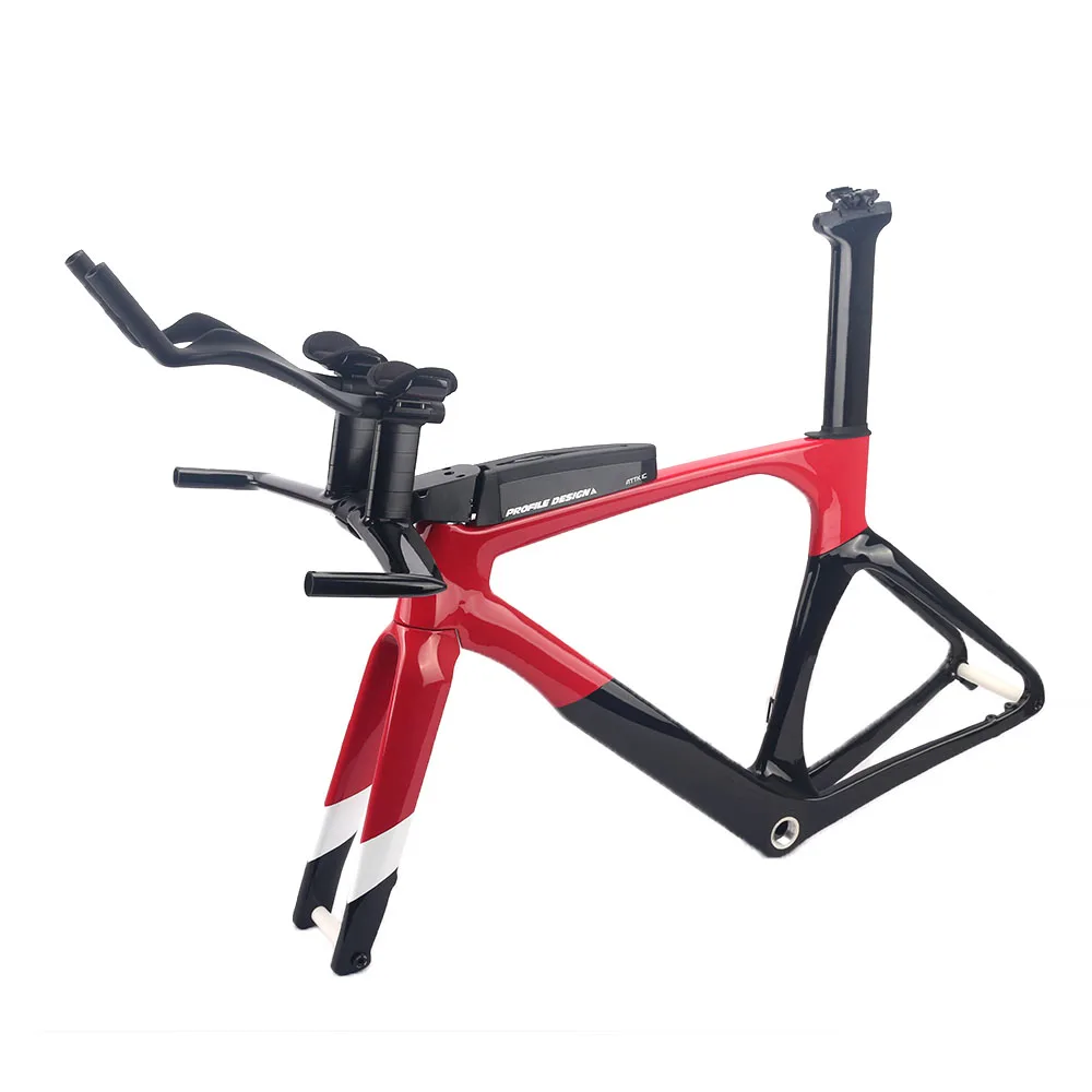 Carbon TT Bike Frameset T1000 Carbon Fiber Time Trial Racing Bike Frame Disc Brake Full Carbon TT Road Bicycle Frame Triathlon