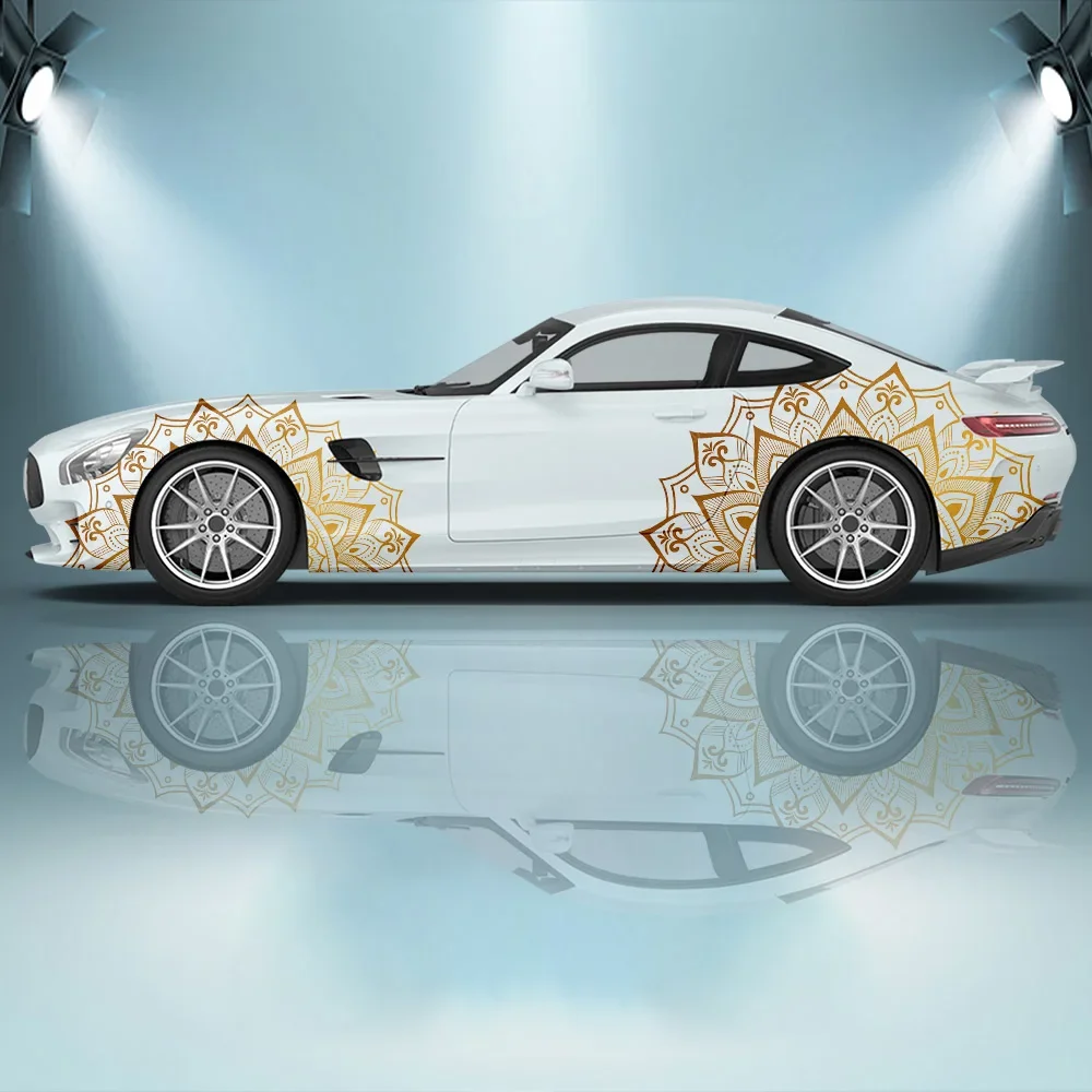 

Mandala graphic decals car side modification stickers are suitable for most car accessories custom DIY sticker painting