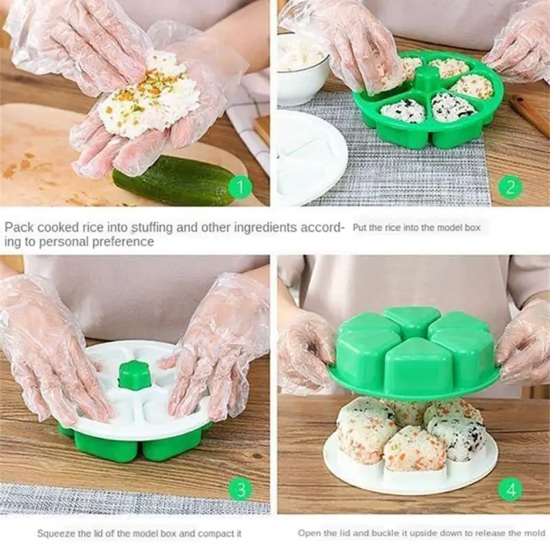 Sushi Mold Onigiri Rice Ball Food Press Triangular Maker Mold Sushi Kit Kitchen Tools Bento Box Accessories Rice Ball Maker