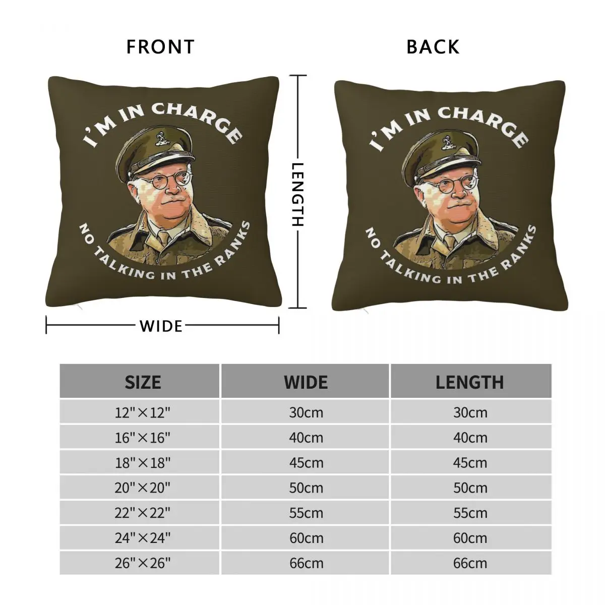 Dad's Army Captain Mainwaring Pillowcase Polyester Linen Velvet Printed Zip Decorative Pillow Case Sofa Seater Cushion Case
