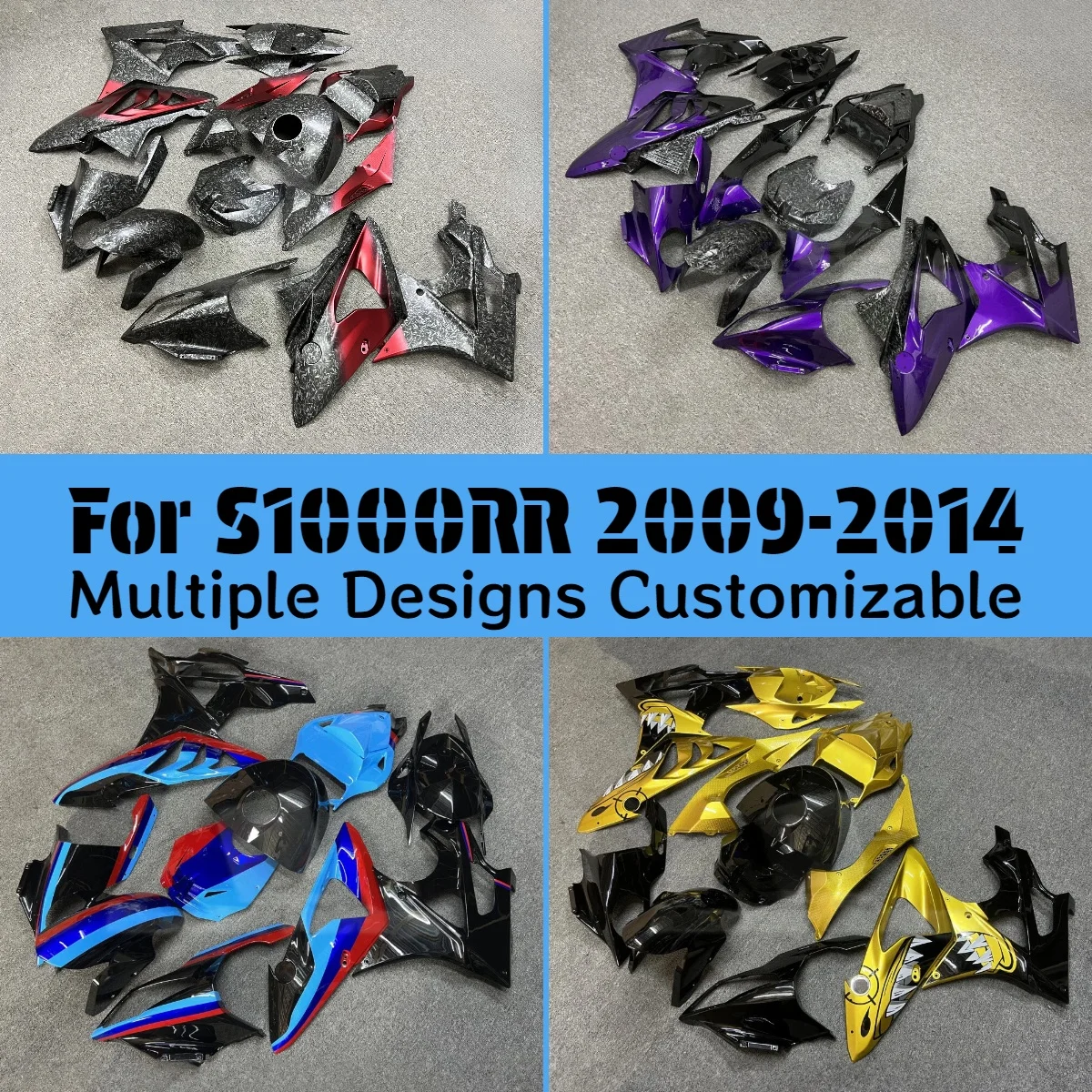 

Для BMW S 1000RR 2009-2014: Комплект карбоновых обтекателей для мотоцикла S1000RR 09-14, литые обтекатели (инжекционное литье)