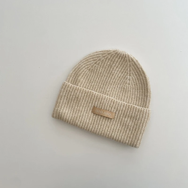 Bonnet décontracté coréen pour enfants, casquettes pour bébés garçons et filles, bonnet chaud pour tout-petits, document solide, mode, automne et hiver