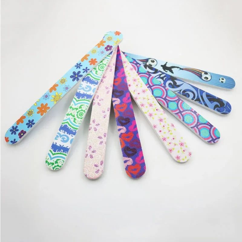 10 قطعة/المجموعة الطباعة مزدوجة الوجهين ملف الأظافر المتاح مسمار تلميع عازلة الجير الأظافر الرعاية تو باديكير مانيكير أدوات