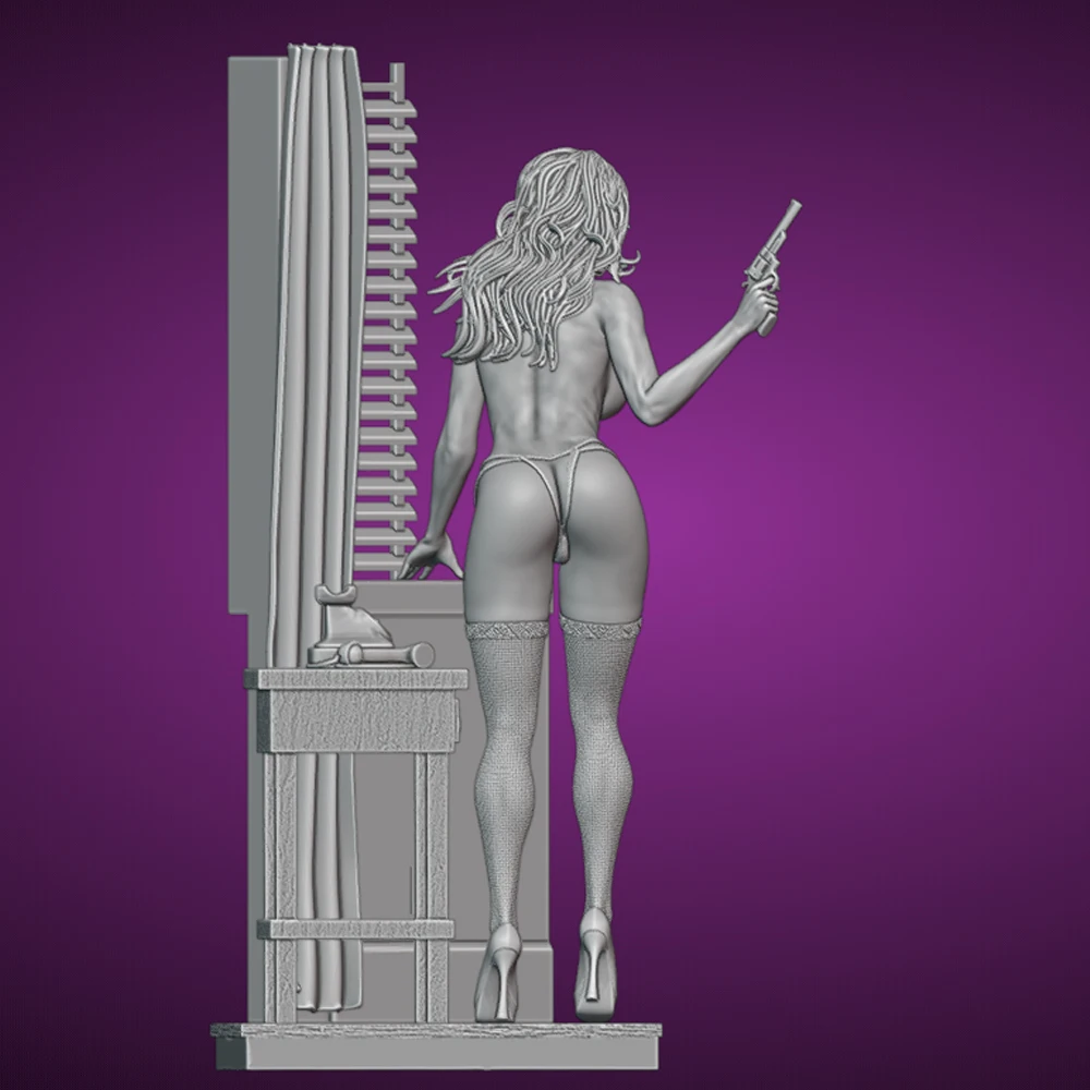 Figurita de resina NSFW para mujer, tirador espía Sexy, juguete sin pintar, muñeca GK sin montar, estampado 3D, estatua de reducción en miniatura, 1/24