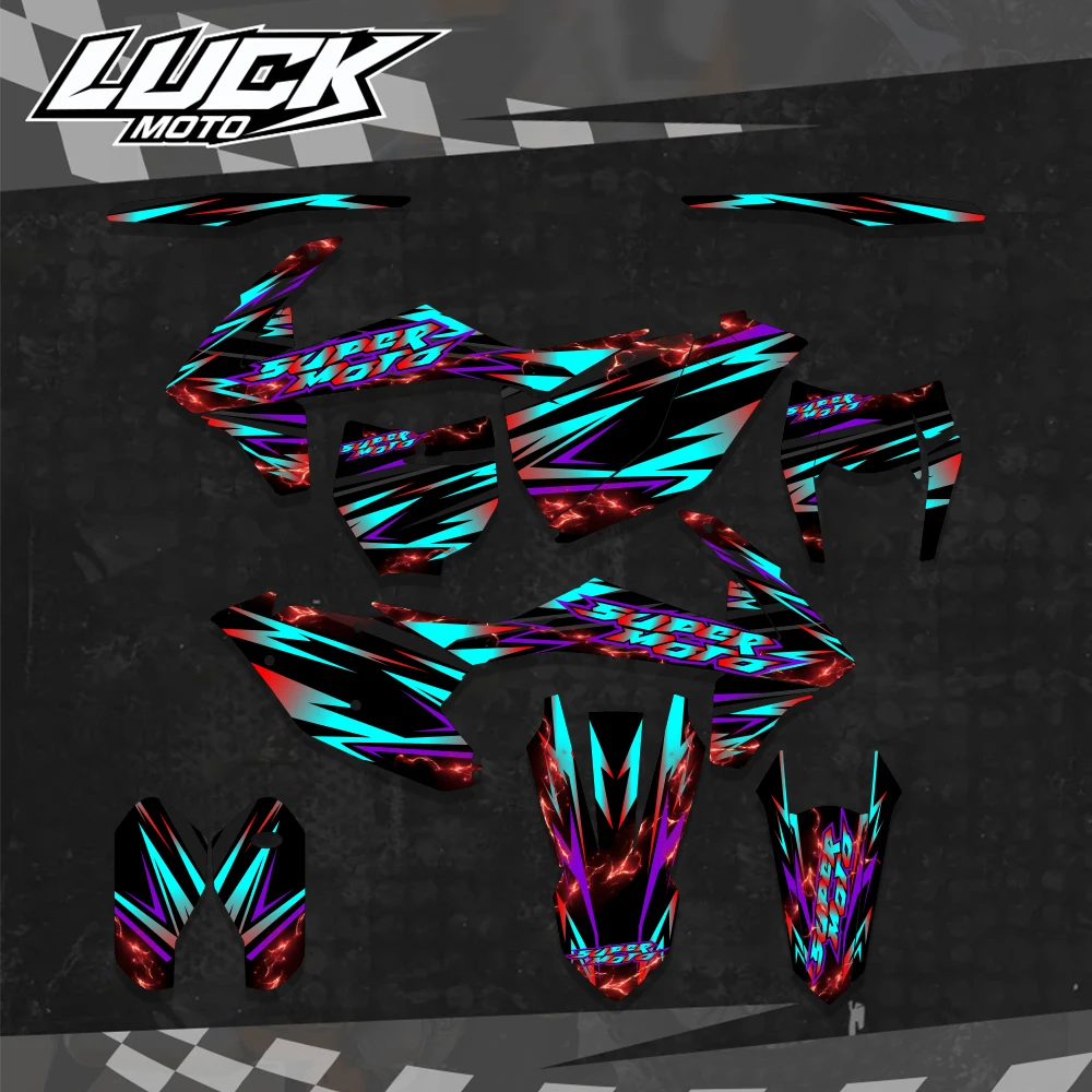 

New for KTM 125 250 300 350 450 SX SXF 2016 - 2018 EXC EXCF XCW 2017 2018 2019 Graphics Backgrounds Stickers Kit Decal