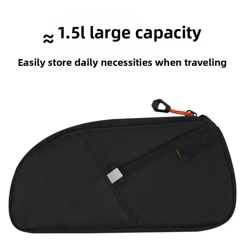 حقيبة أنبوبية علوية للدراجة، حقيبة مقاومة للماء لركوب الدراجات على الطرق، حقيبة شعاع الدراجة الجبلية #4