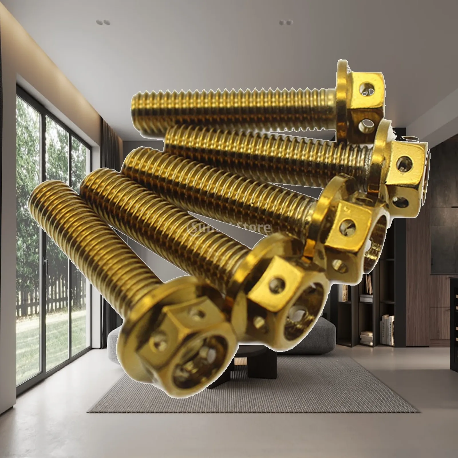 5x M8 Wheel Lug Bolt Screw Titanium for Piaggio Vespa GTS 300 Direct Replaces Accessories Professional High Performance
