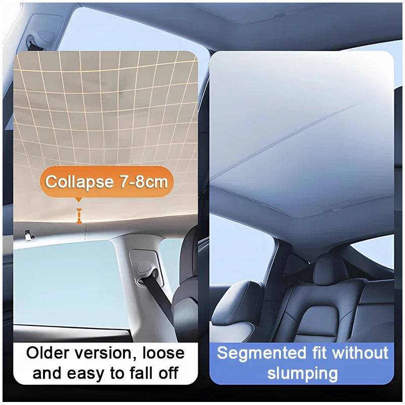 ل BYD ختم EV EK 2022 2023 2024 ترقية جديدة الجليد القماش مشبك ظلال الشمس الزجاج ظلة الجبهة الخلفية فتحة سقف السيارة حامي أجزاء #6