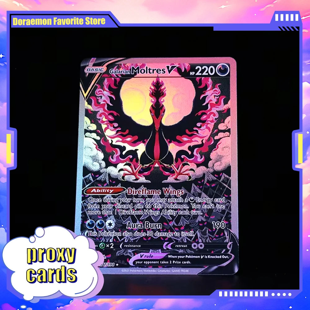 

PKM Foil Cards PTCG Proxy Cards Entertainment Games Exeggutor EX Charizard GX Giratina V Kingdra EX Card Collection Toys Gift