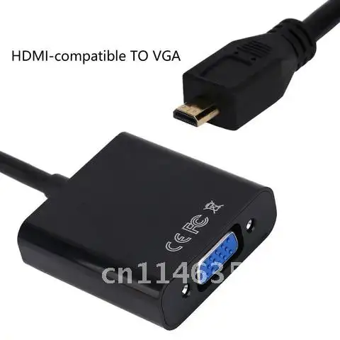 

Профессиональный Черный ПК ноутбук компьютер 1080P микро HDMI-совместимый к VGA Женский видеокабель конвертер адаптер