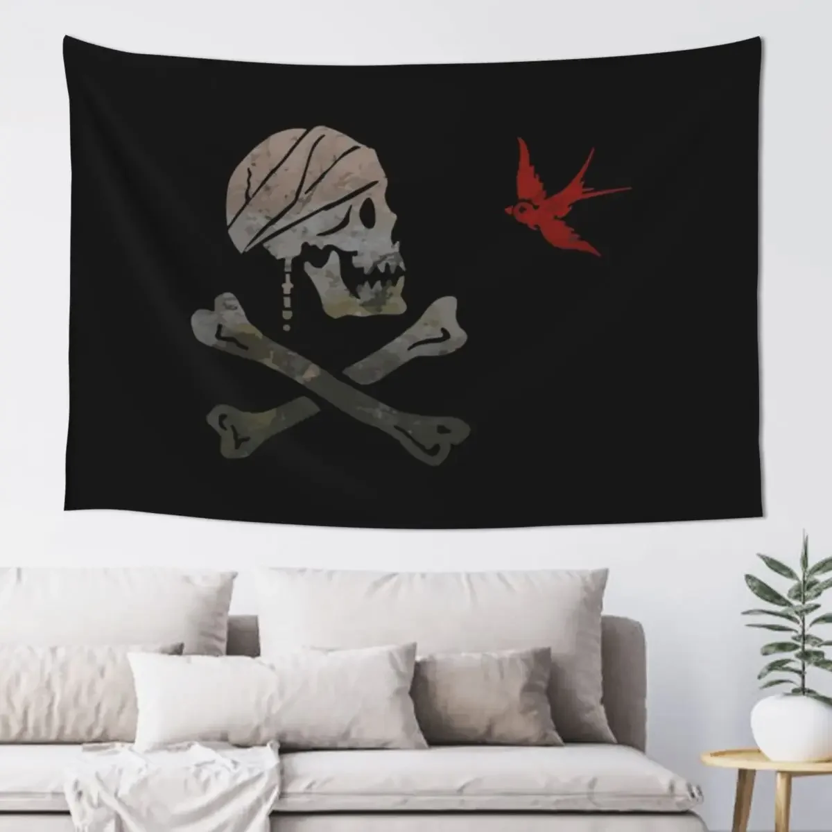 Sparrow Flag Tapestry Room Decorating Aesthetic Decoration Bedroom Tapestry