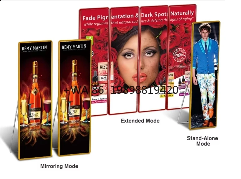 P2.5 Indoor 80inch Foldable with Waterproof Advertising Poster Video LED Display Plug and Play PC Phone Control LED Screen
