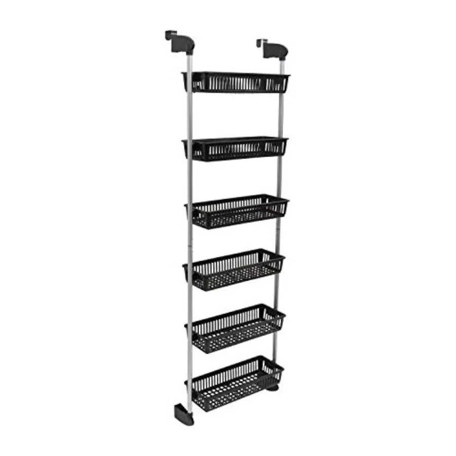 

Подвесная система хранения Neu Home Over the Door с 6 корзинами и крючками, черная, NH-17716