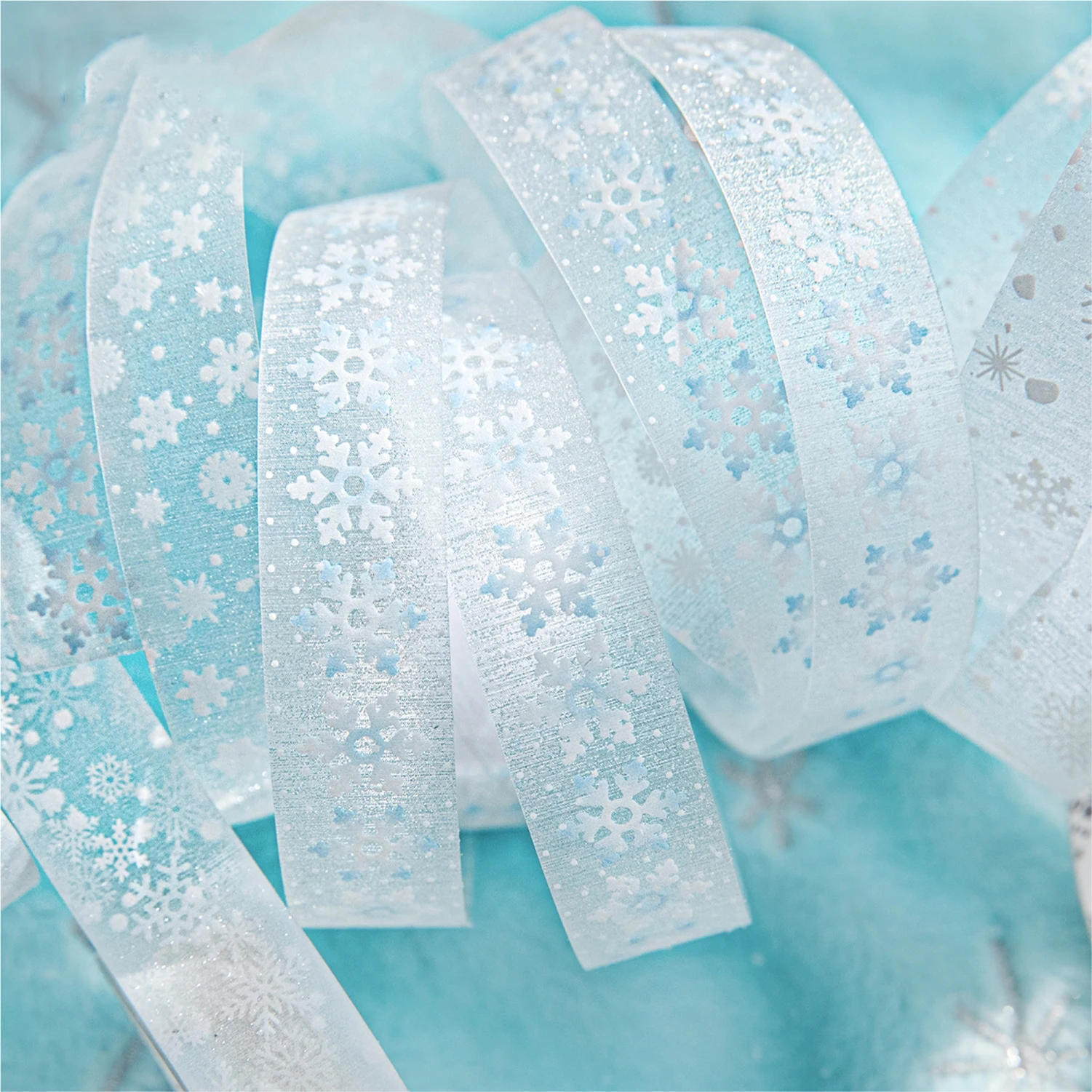 Winter Love Song Series Vintage Snowflake Landscape PET Tape Creative DIY Journal Material Collage Scrapbooking Stationery