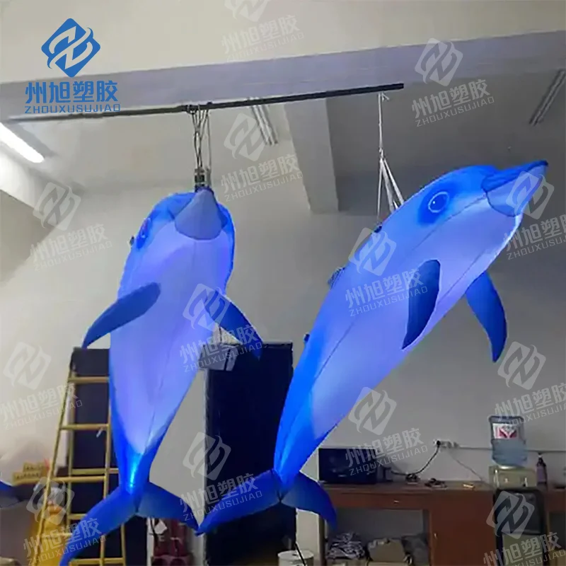 

Customized inflatable dolphin marine underwater animals inflatable blue dolphins