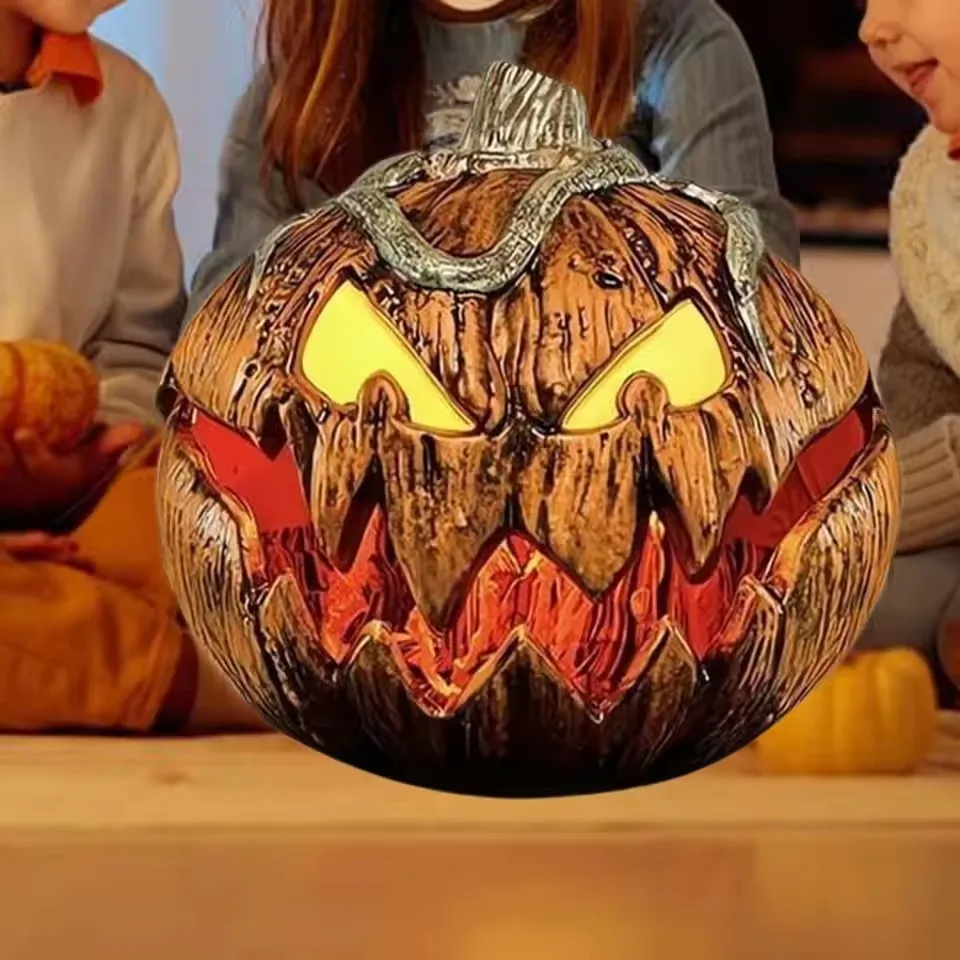 Halloween Voice Controlled Rising Pumpkin Head Home Decor Outdoor Garden New Horror Ghost Ornament for Spooky Party