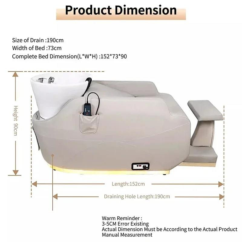 Nordic Complete Beauty Salon Washbasin Hair Washing Chair Nursing Shampoo Living Room Spa Water cama abatible Sink Aesthetic